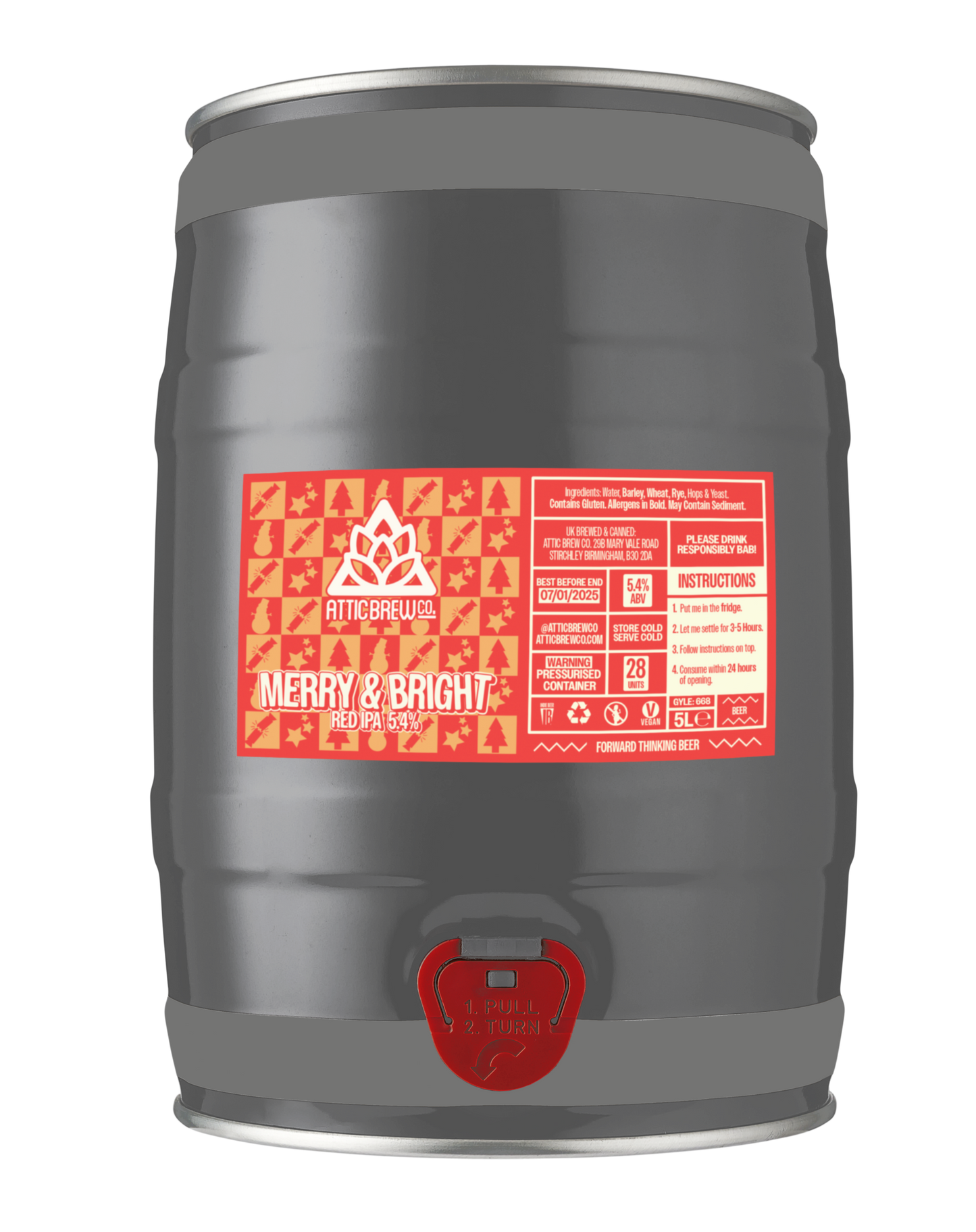 Merry & Bright Mini Keg | 5.4% | 5ltr