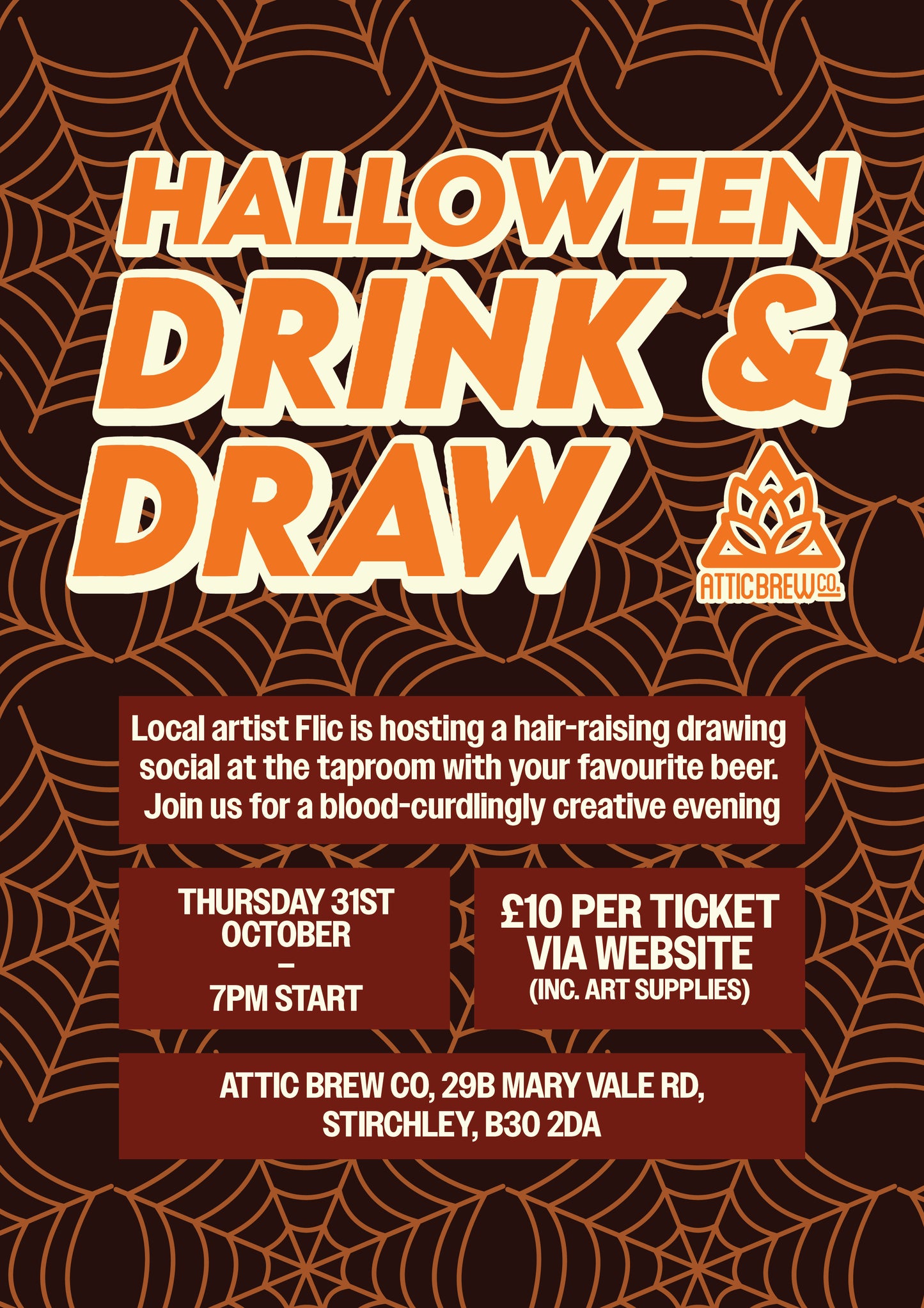 Halloween Drink & Draw with Flic 31/10/24